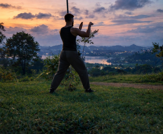 Psicologo Weverton praticando Tai Chi Chuan